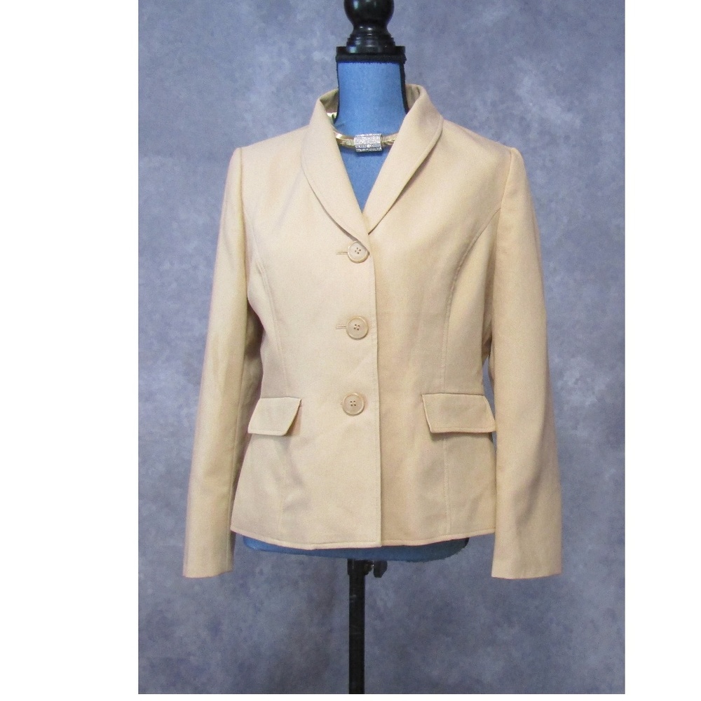 Le Suit Golden Blazer Size 12P EUC